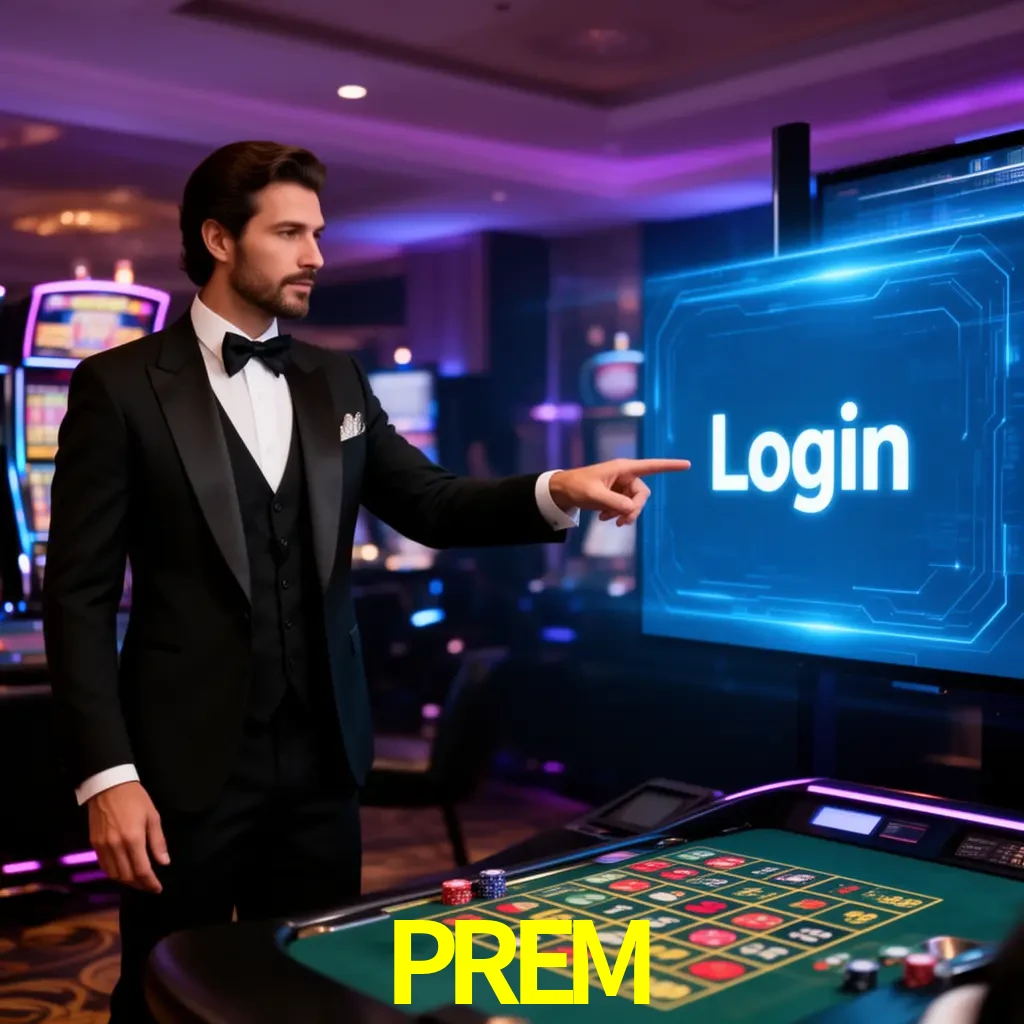PREM Login - OTP, cuenta y soporte Pantalla PREM Login con OTP, contraseña, cuenta segura y soporte móvil
